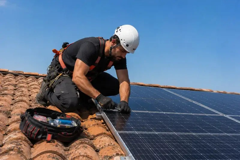 Maintenance et monitoring de panneaux solaires à Souprosse